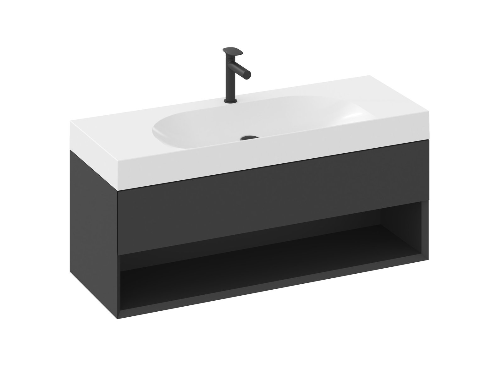 Ravak Lite armoire 120x45x43 cm sous-lavabo suspendu noir X000001868