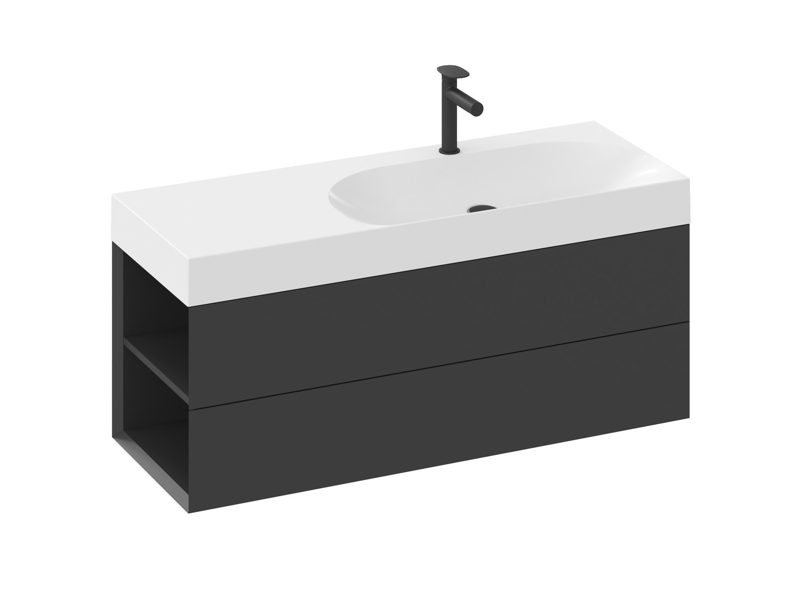 Ravak Lite armoire 120x45x43 cm sous-lavabo suspendu noir X000001880
