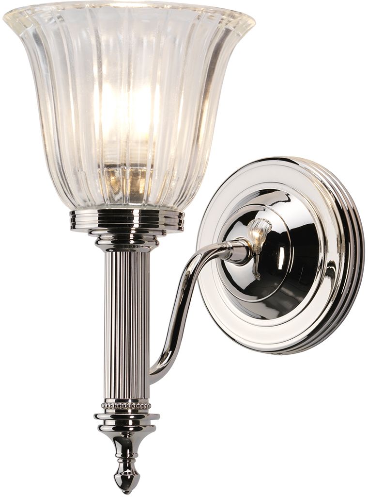 Elstead Lighting Carroll applique murale 1x3 W nickel BATH-CARROLL1-PN