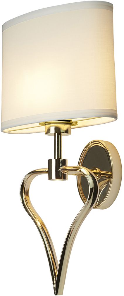 Elstead Lighting Falmouth applique murale 2x3 W blanc-doré BATH-FALMOUTH-FG