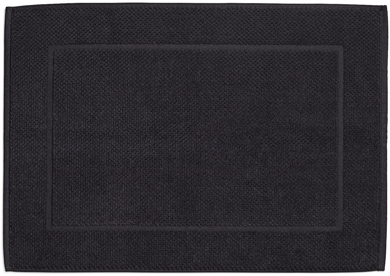Kela Lavinia tapis de bain 70x50 cm rectangulaire noir KE-23909