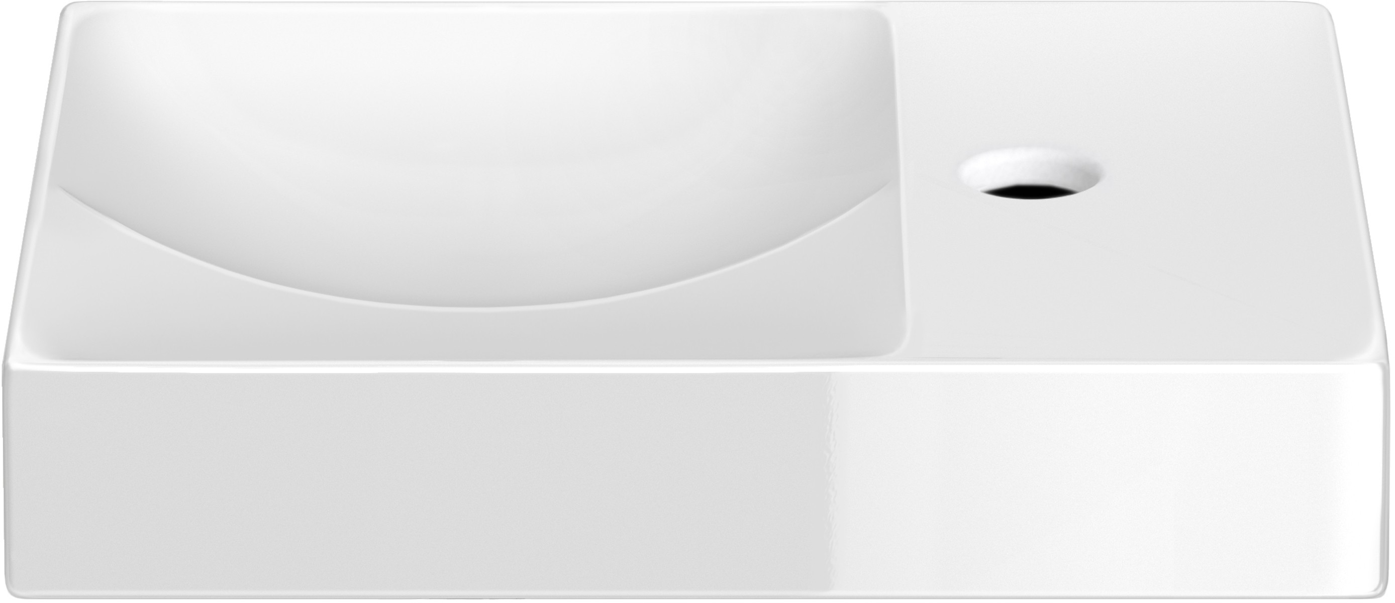 Clou Vale lavabo 38x19 cm rectangulaire classique-à poser blanc CL/03.03161.01.R