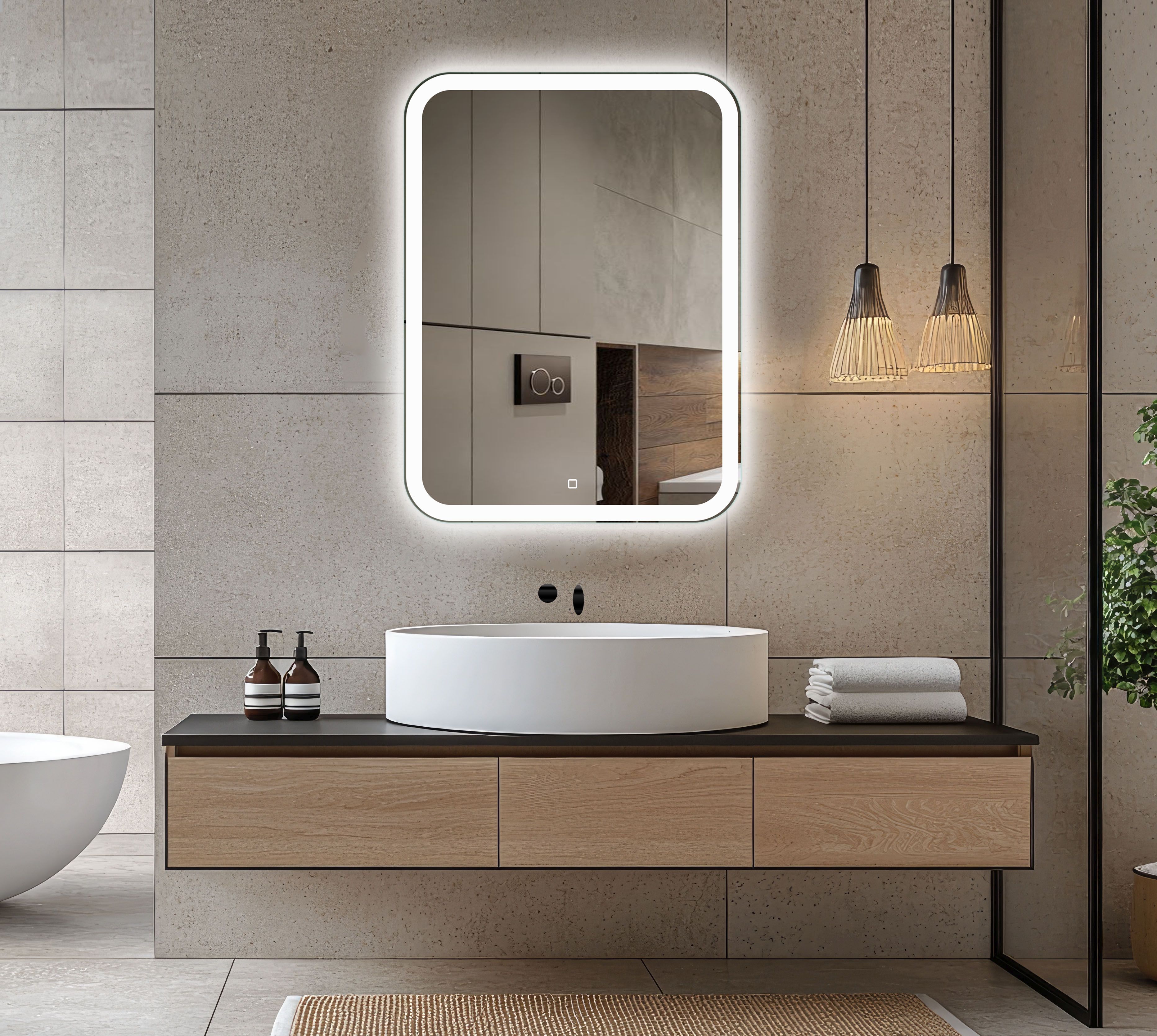 Venti Prima miroir 50x70 cm rectangulaire avec éclairage 5905951180106