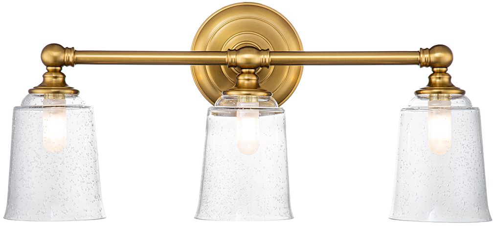 Elstead Lighting Huguenot Lake applique murale 3x3 W laiton FE-HUGOLAKE3BATH-BB