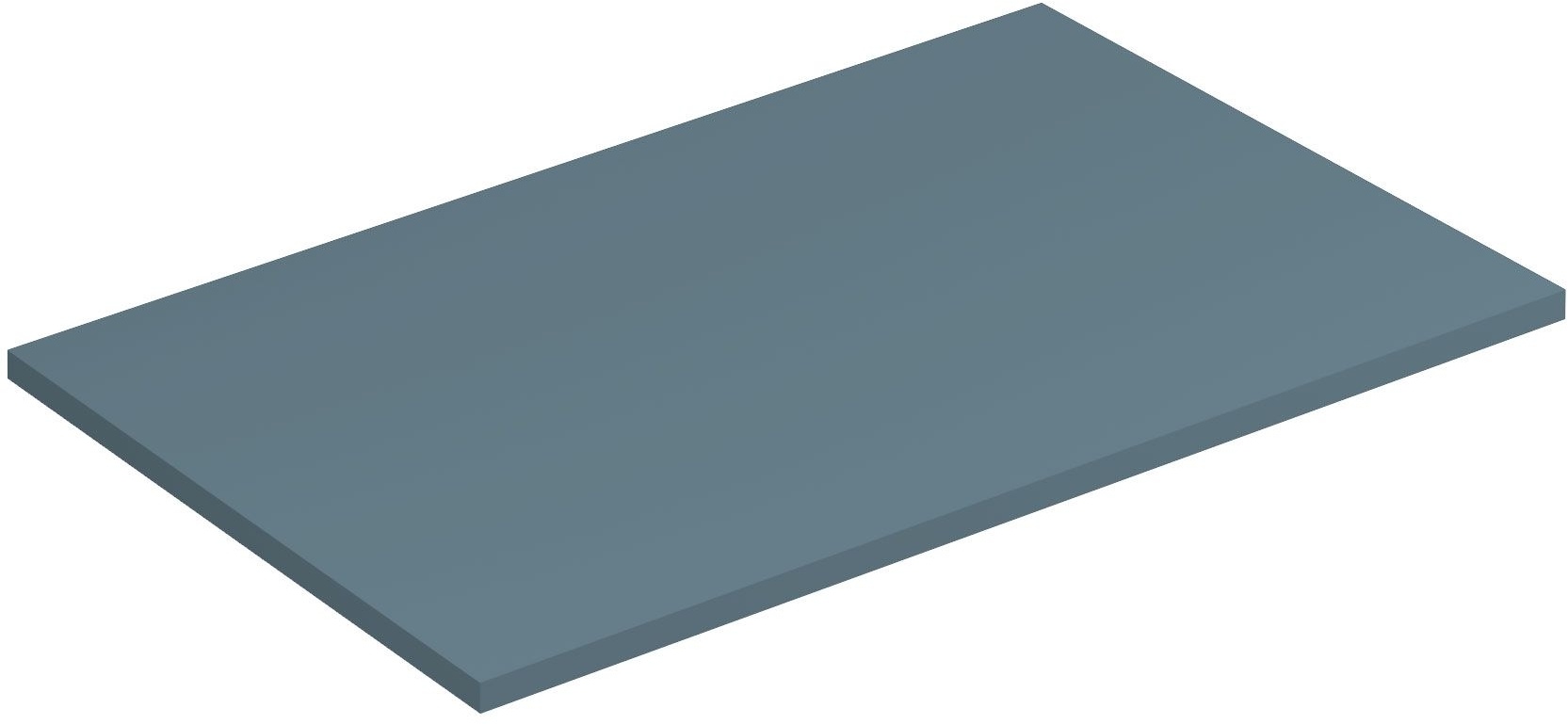 Kludi Icos plan de travail suspendu 80x50 cm bleu 50T80O3