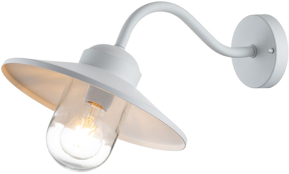 Elstead Lighting Klampenborg applique murale extérieure 1x60 W blanc KLAMPENBORG-WHT