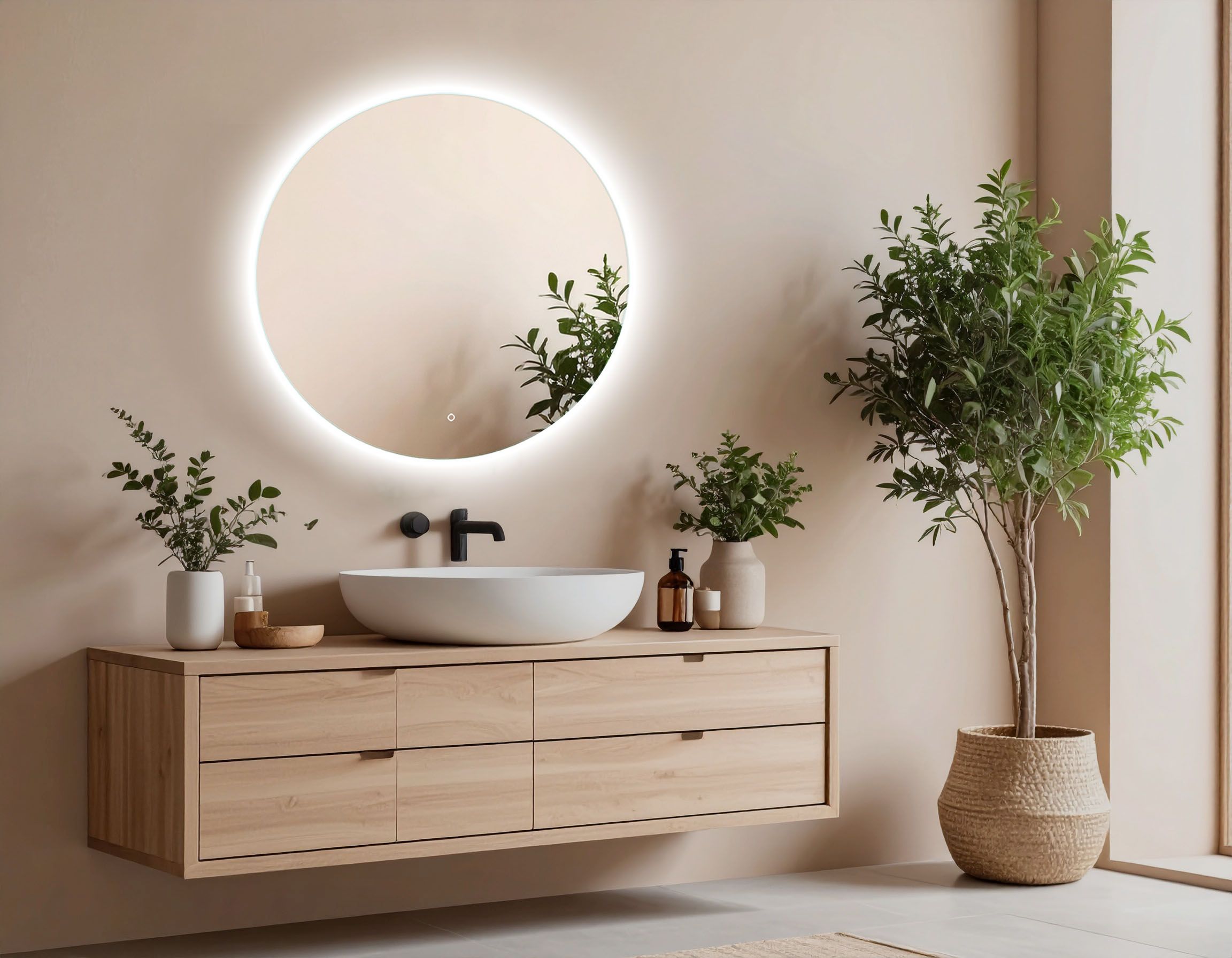 Venti Koło Led miroir 50x50 cm circulaire avec éclairage 5905951180212