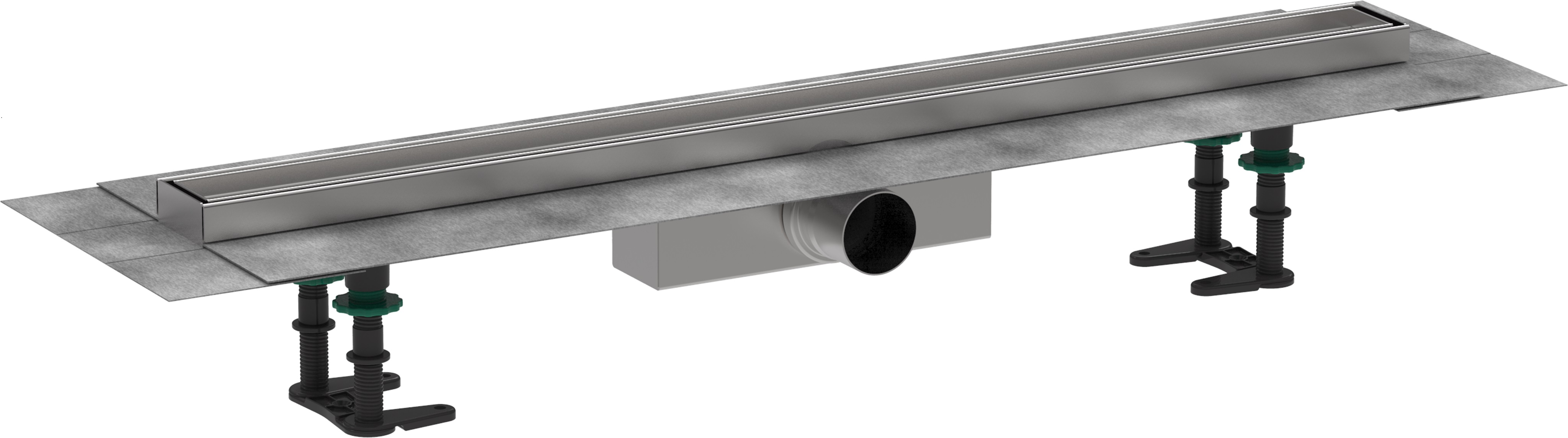Hansgrohe RainDrain Compact caniveau de douche avec grille 80 cm acier 56179000