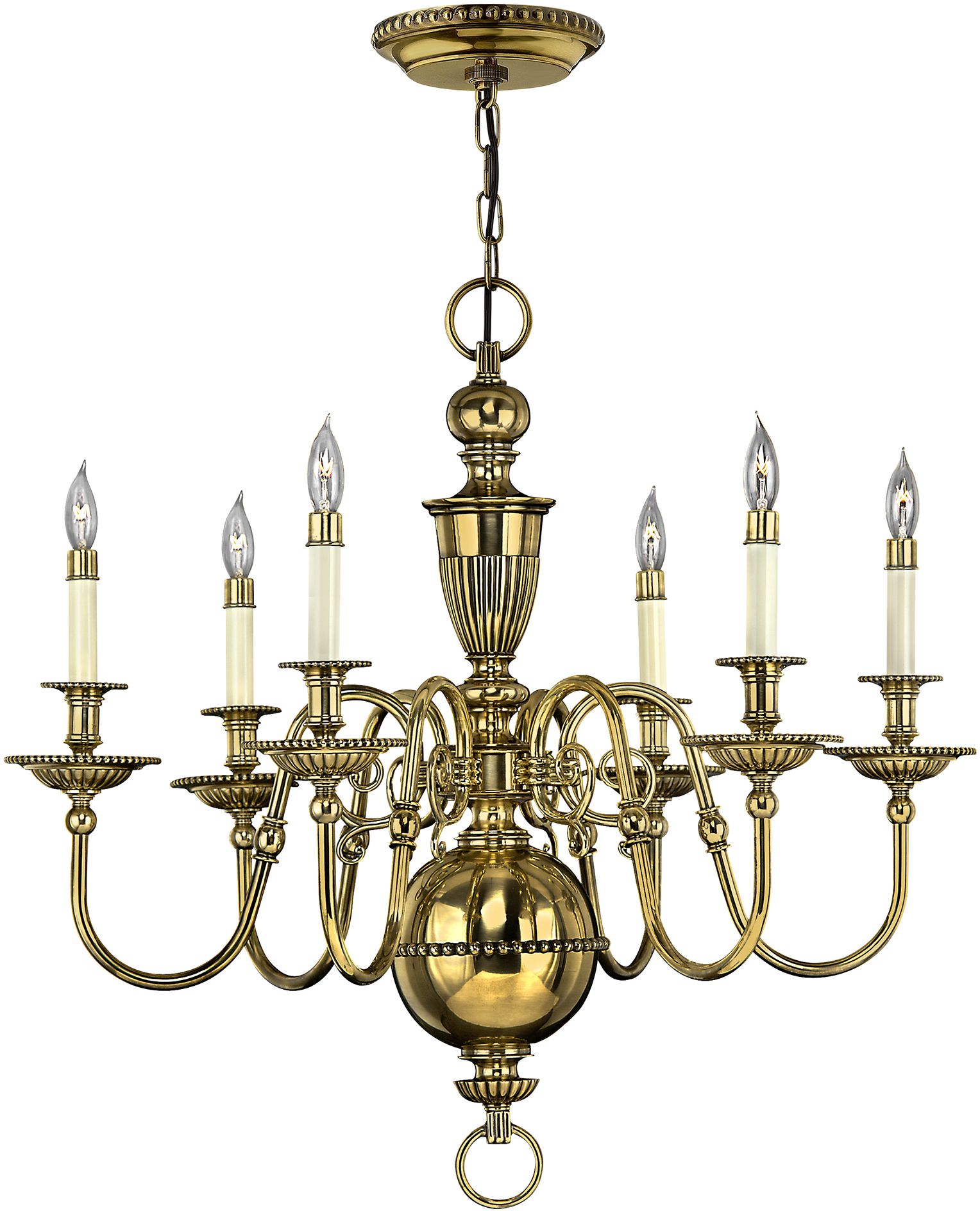 Elstead Lighting Cambridge lampe suspendue 6x40 W laiton HK-CAMBRIDGE6