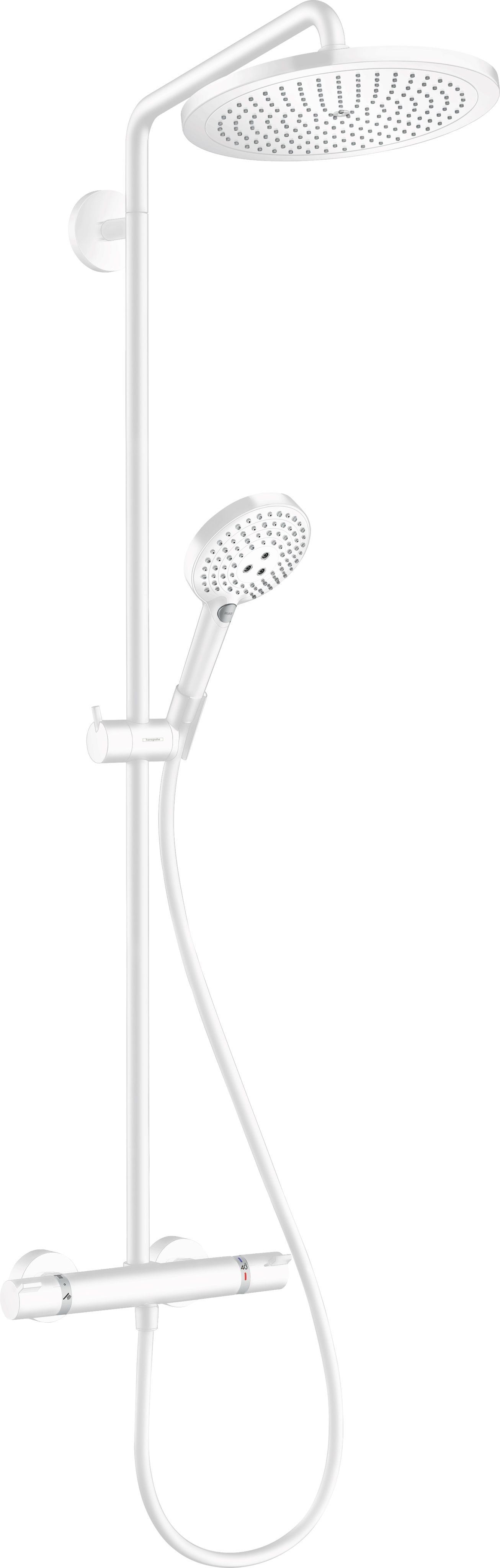 Hansgrohe Croma Select S ensemble de douche mural avec thermostat oui blanc 26890700