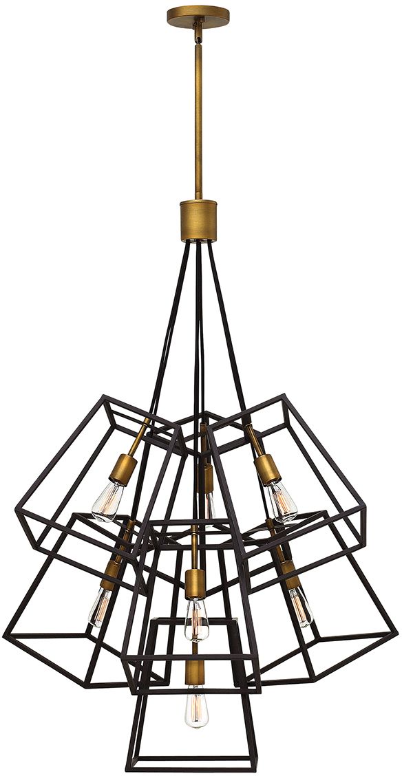 Elstead Lighting Fulton lampe suspendue x60 W laiton-marron HK-FULTON-7P