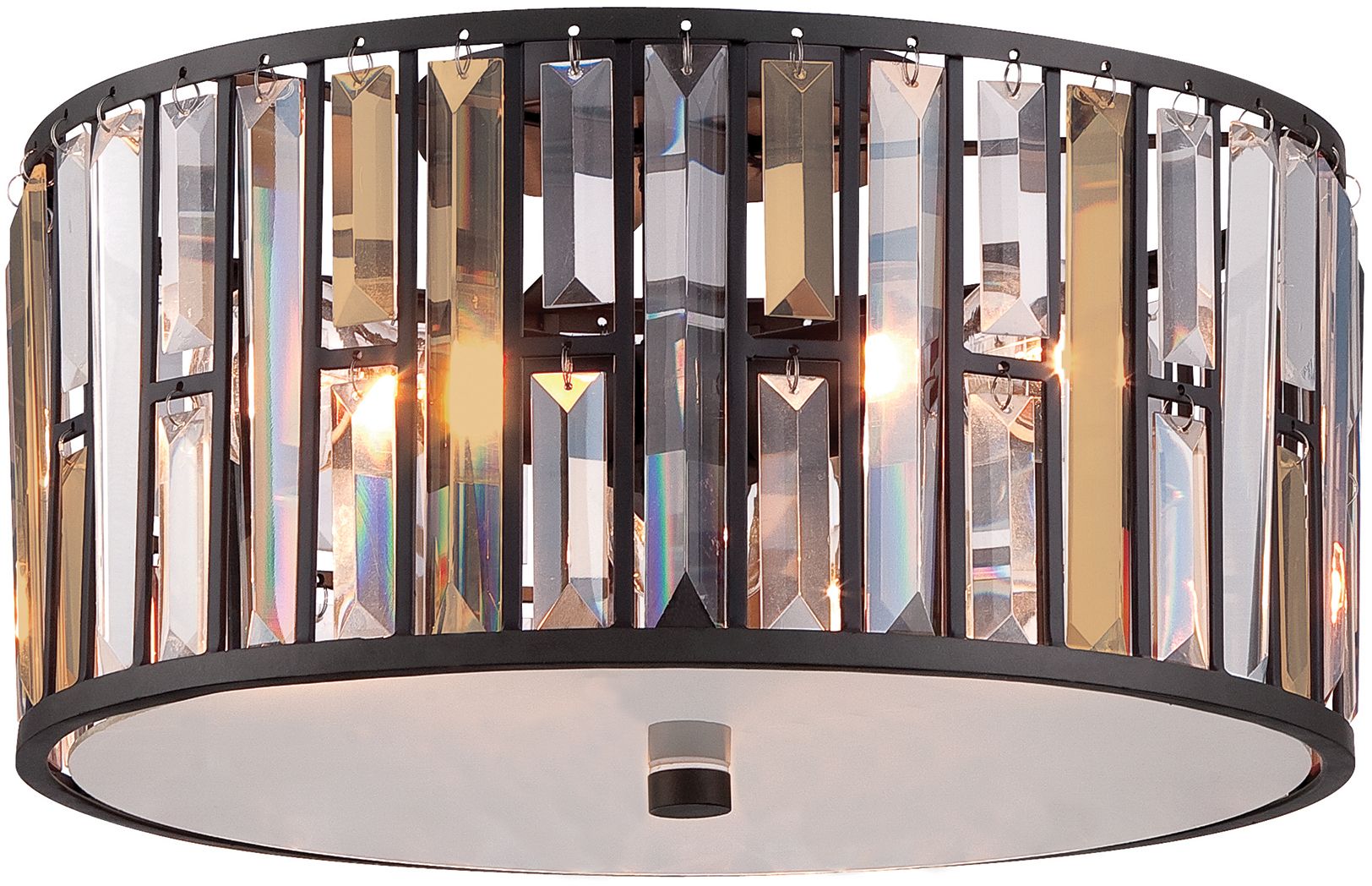 Elstead Lighting Gemma plafonnier 3x60 W transparent-marron HK-GEMMA-F-VBZ