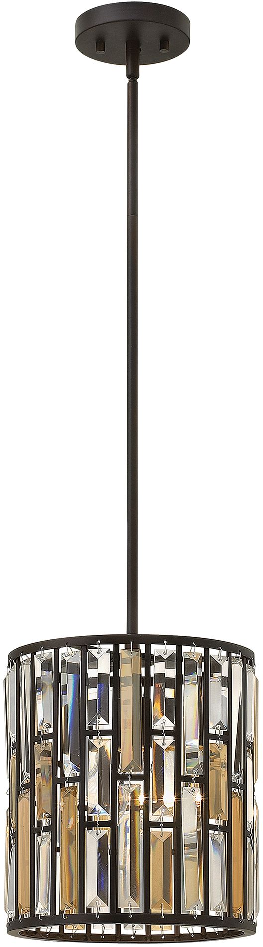 Elstead Lighting Gemma lampe suspendue 1x60 W marron HK-GEMMA-P-A-VBZ