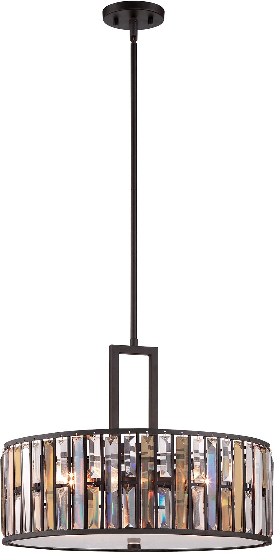 Elstead Lighting Gemma lampe suspendue 3x60 W marron HK-GEMMA-P-C-VBZ