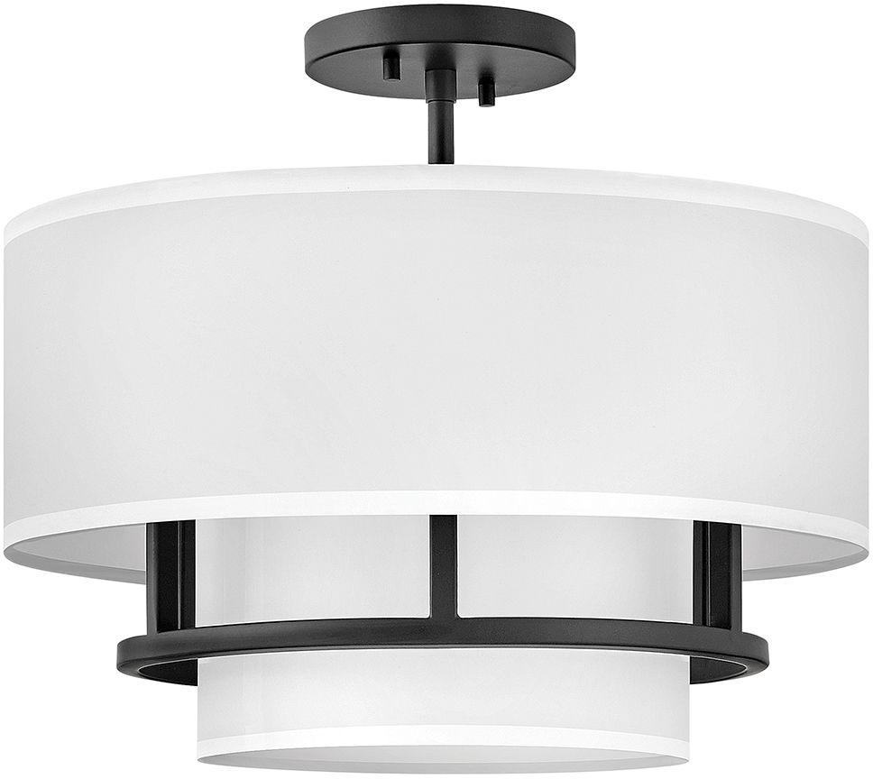 Elstead Lighting Graham lampe suspendue 3x40 W blanc-noir HK-GRAHAM-M-BK