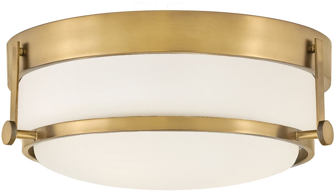 Elstead Lighting Harper plafonnier 3x60 W blanc-laiton HK-HARPER-F-HB