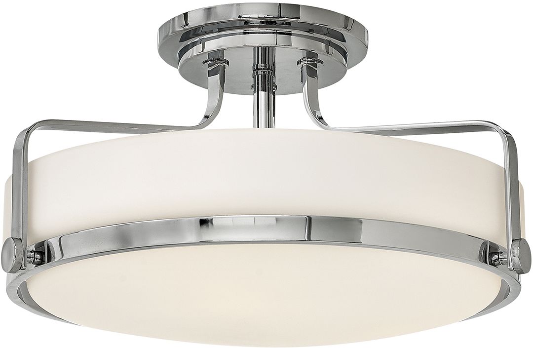 Elstead Lighting Harper plafonnier 3x60 W blanc-chrome HK-HARPER-SFM-CM
