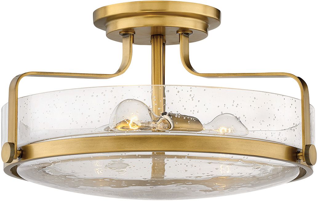 Elstead Lighting Harper plafonnier 3x60 W laiton-transparent HK-HARPER-SFM-HB-CS