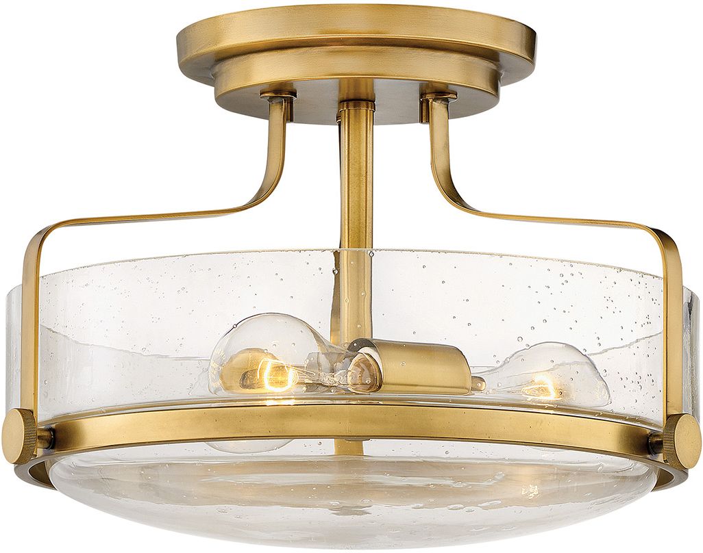 Elstead Lighting Harper plafonnier 3x60 W laiton-transparent HK-HARPER-SFS-HB-CS