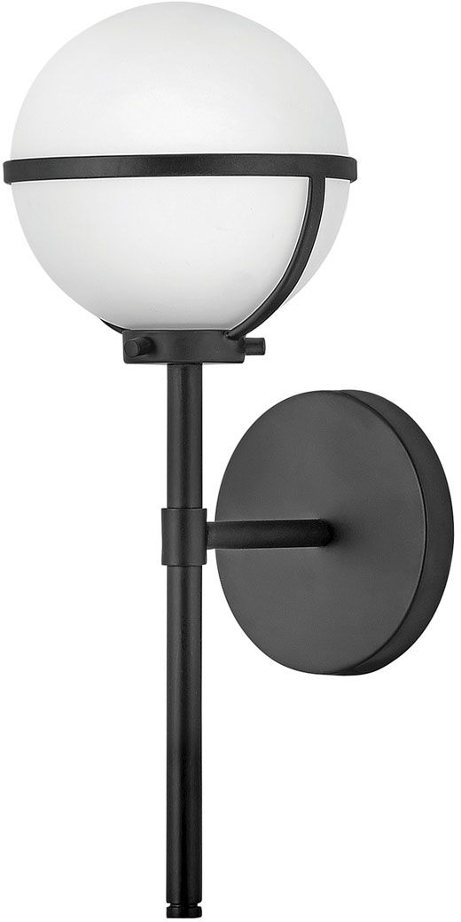 Elstead Lighting Hollis applique murale 1x40 W blanc-noir HK-HOLLIS1-O-BK-BATH