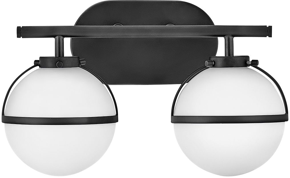 Elstead Lighting Hollis applique murale 2x40 W blanc-noir HK-HOLLIS2-O-BK-BATH