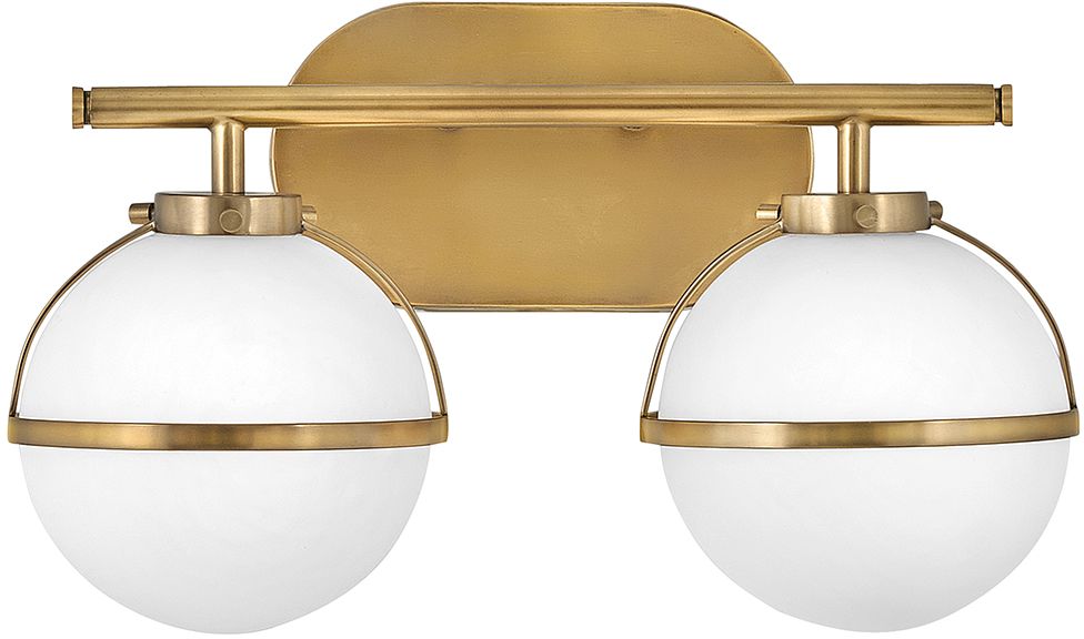 Elstead Lighting Hollis applique murale 2x40 W blanc-laiton HK-HOLLIS2-O-HB-BATH