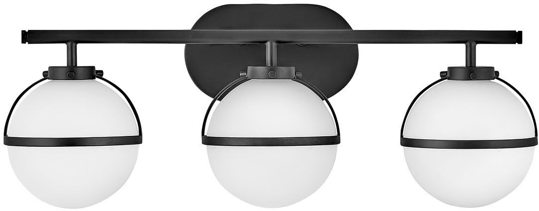 Elstead Lighting Hollis applique murale 3x40 W blanc-noir HK-HOLLIS3-O-BK-BATH