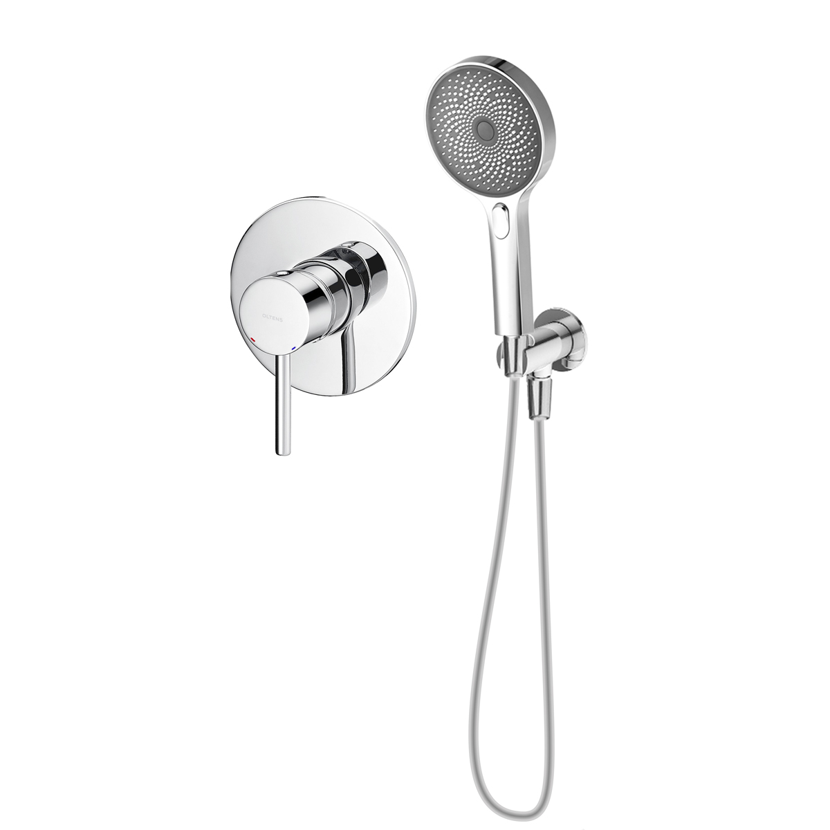 Set mitigeur de douche Oltens Molle 33100100, pommeau de douche Oltens Havis EasyClick 37107100, 39304100, 37200100