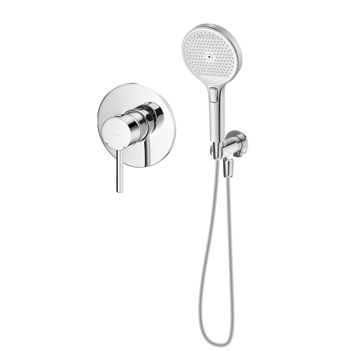 Set mitigeur de douche Oltens Molle 33100100, pommeau de douche Oltens Luva EasyClick 37109100, 39304100, 37200100