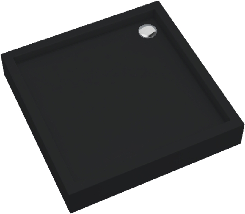 Schedpol Medium Black Mat receveur de douche carré 90x90 cm noir 3.4731/C/MG