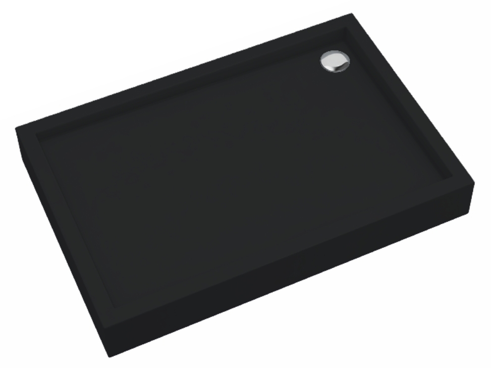 Schedpol Medium Black Mat receveur de douche rectangulaire 120x90 cm noir 3.4747/C/MG