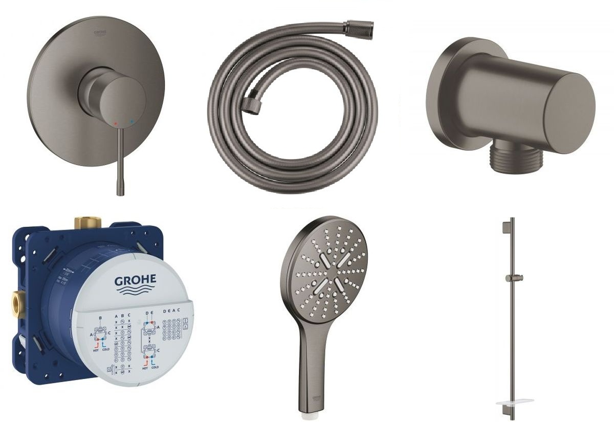 Set mitigeur de douche Grohe Essence 24057AL1, barre de douche Grohe Rainshower 26603AL0, 26574AL0, 27057AL0, 35600000, 28388A01