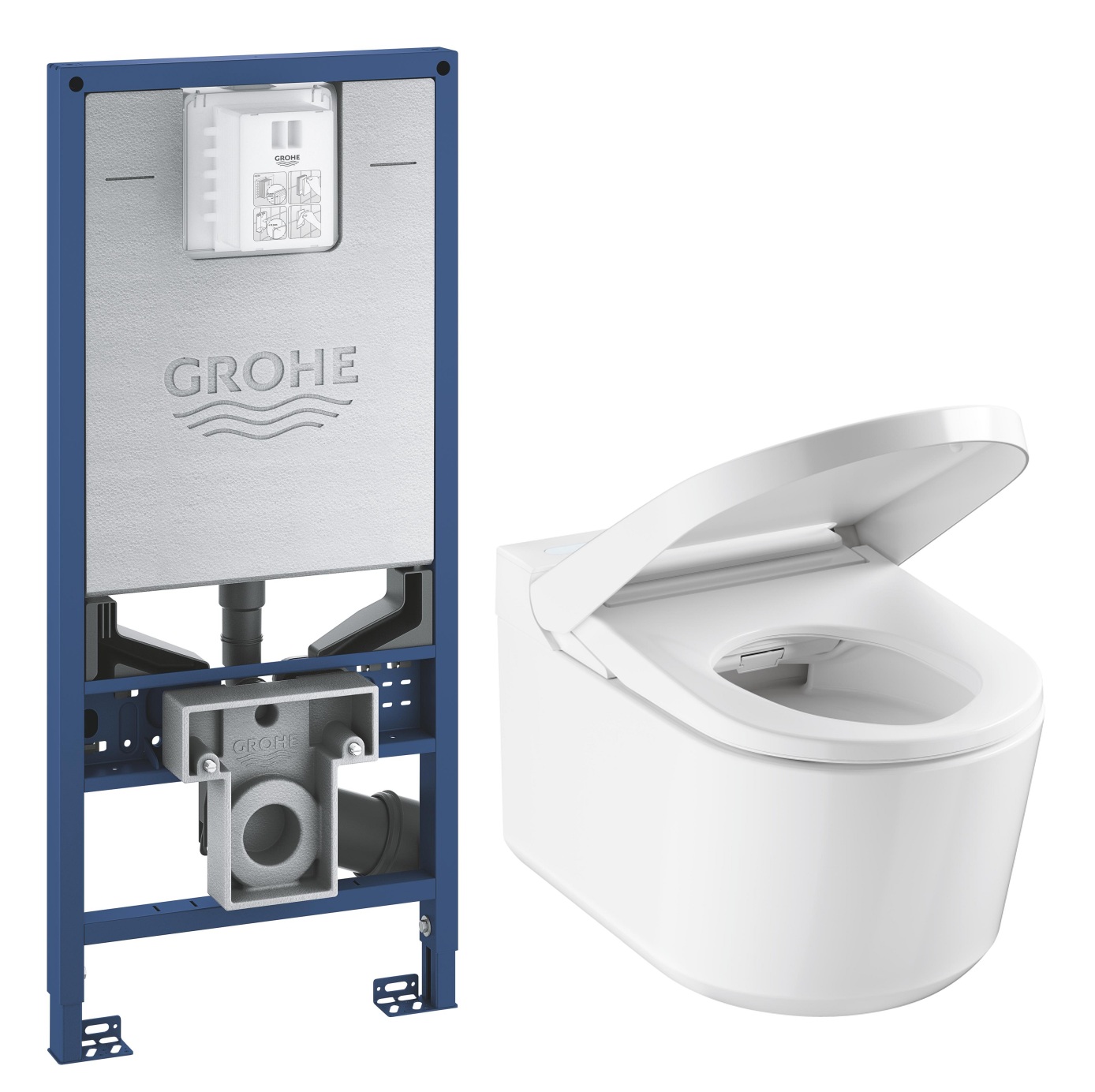 Set toilette lavante Grohe Sensia 36507SH0, châssis encastré Grohe Rapid SLX 39596000