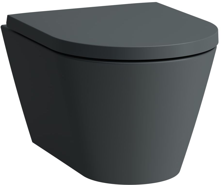 Laufen Kartell miska WC wisząca bez kołnierza grafitowy mat H8203337580001