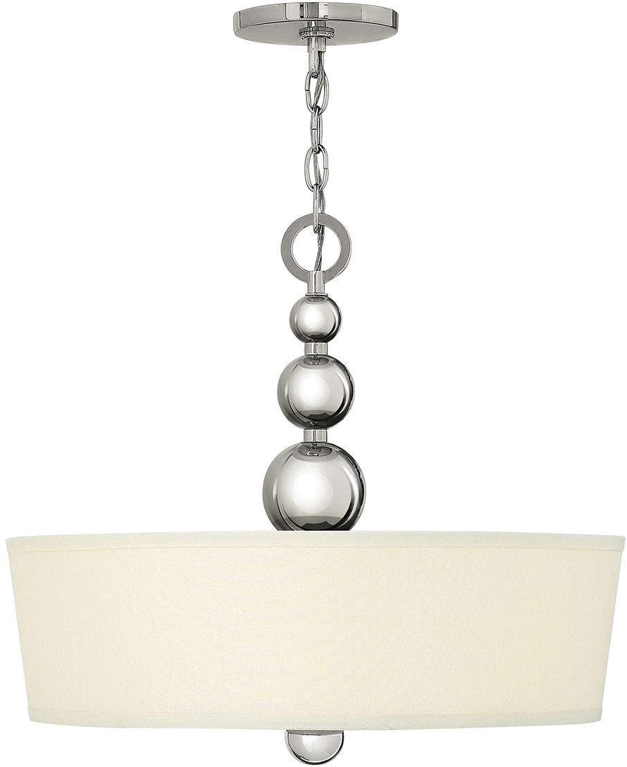 Elstead Lighting Zelda lampe suspendue 3x60 W nickel HK-ZELDA-P-B-PN