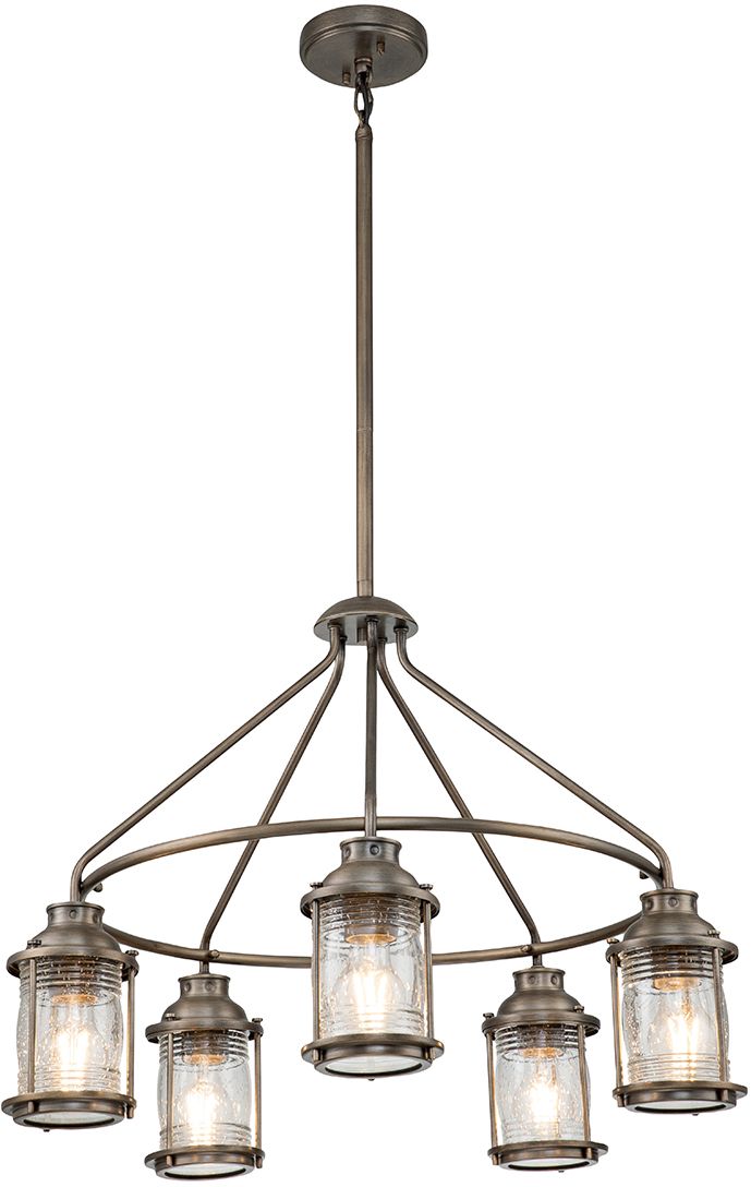 Elstead Lighting Ashland Bay lampe suspendue 5x60 W marron KL-ASHLANDBAY-5P-BU
