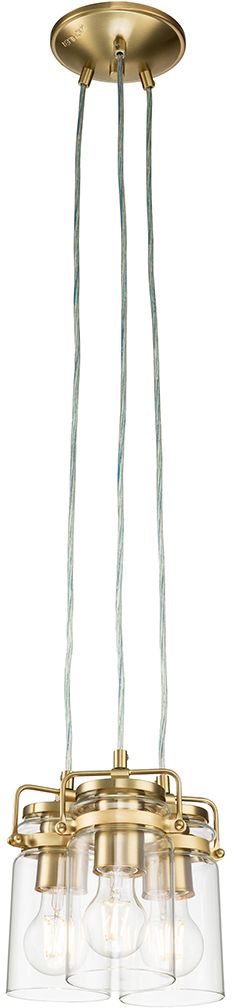 Elstead Lighting Brinley lampe suspendue 3x60 W laiton KL-BRINLEY3-BB