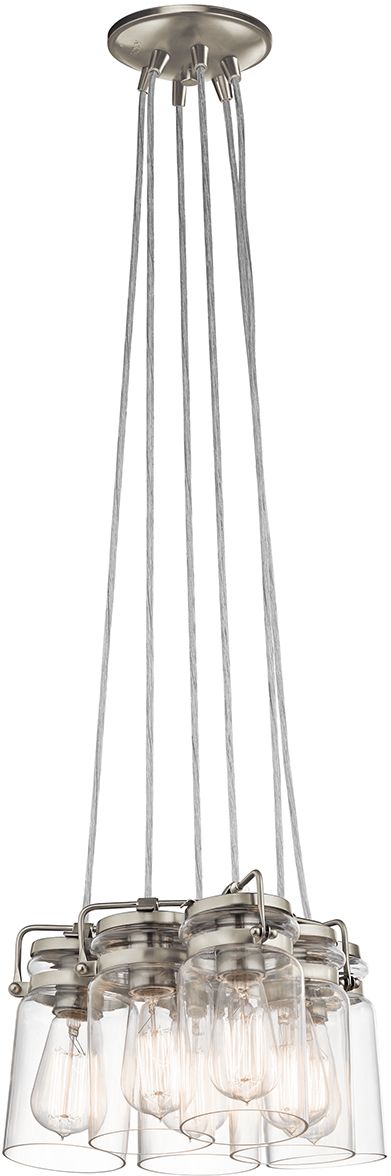 Elstead Lighting Brinley lampe suspendue 6x60 W nickel KL-BRINLEY6-NI