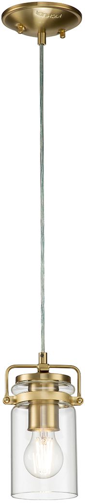 Elstead Lighting Brinley lampe suspendue 1x60 W laiton KL-BRINLEY-MP-BB
