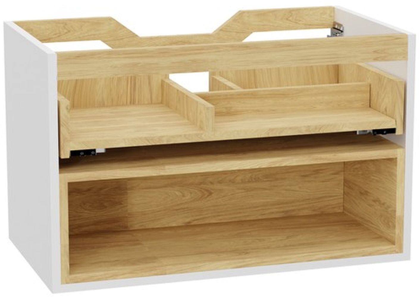 Excellent Tuto 2.0 corps de meuble 80x46.5x50 cm sous-lavabo suspendu blanc-chêne MLEX.2171.800.WHBL