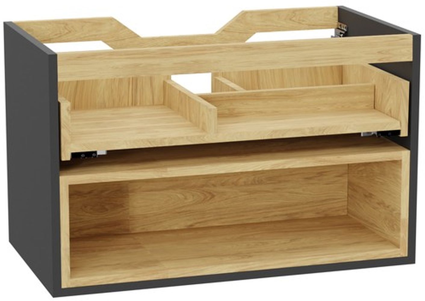 Excellent Tuto 2.0 corps de meuble 80x46.5x50 cm sous-lavabo suspendu gris-chêne MLEX.2171.800.GRBL