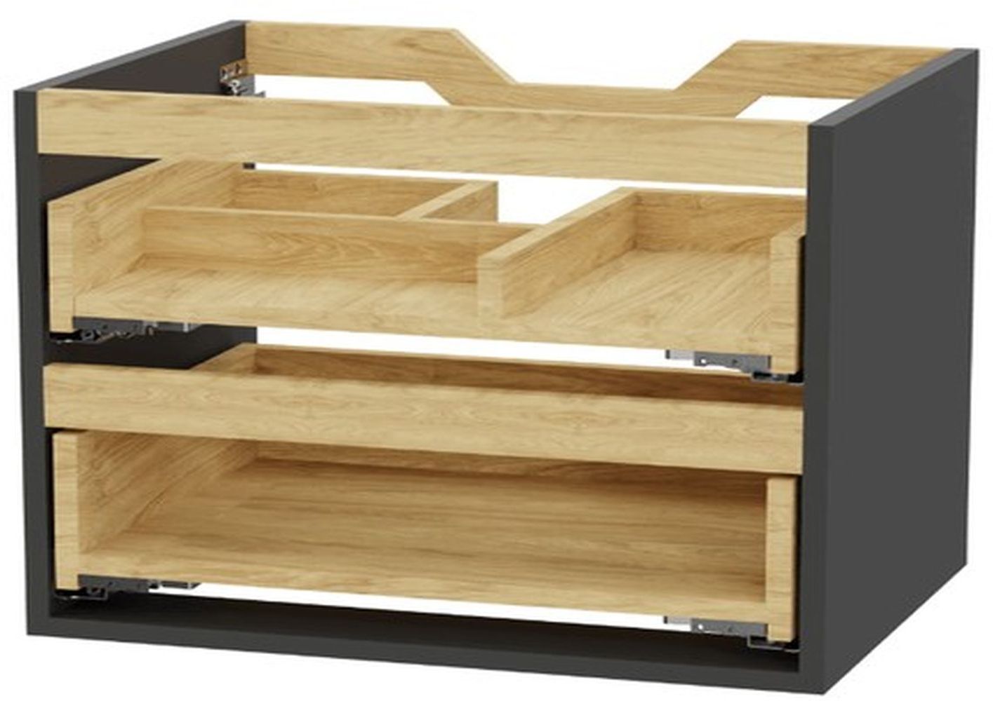 Excellent Tuto 2.0 corps de meuble 80x46.5x50 cm sous-lavabo suspendu gris-chêne MLEX.2172.800.GRBL