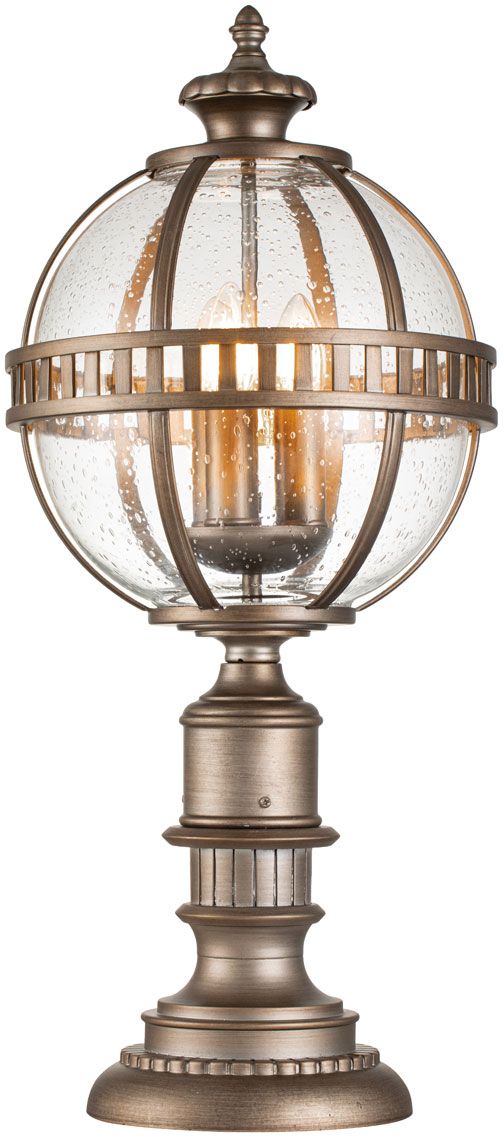 Elstead Lighting Halleron lampadaire extérieur 3x40 W marron KL-HALLERON-3M-BU