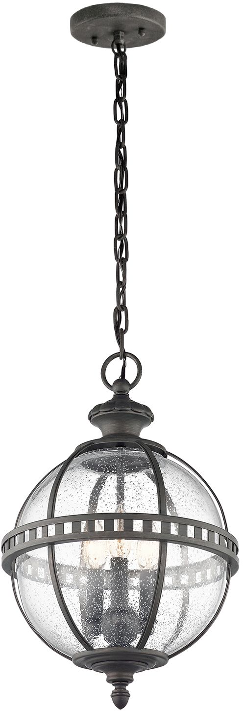 Elstead Lighting Halleron lampe suspendue 3x40 W gris-marron KL-HALLERON-8M