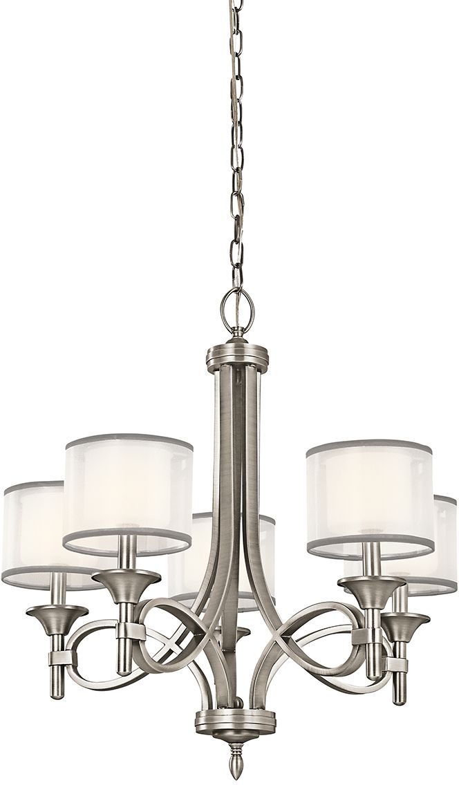 Elstead Lighting Lacey lampe suspendue 5x40 W blanc KL-LACEY5-AP