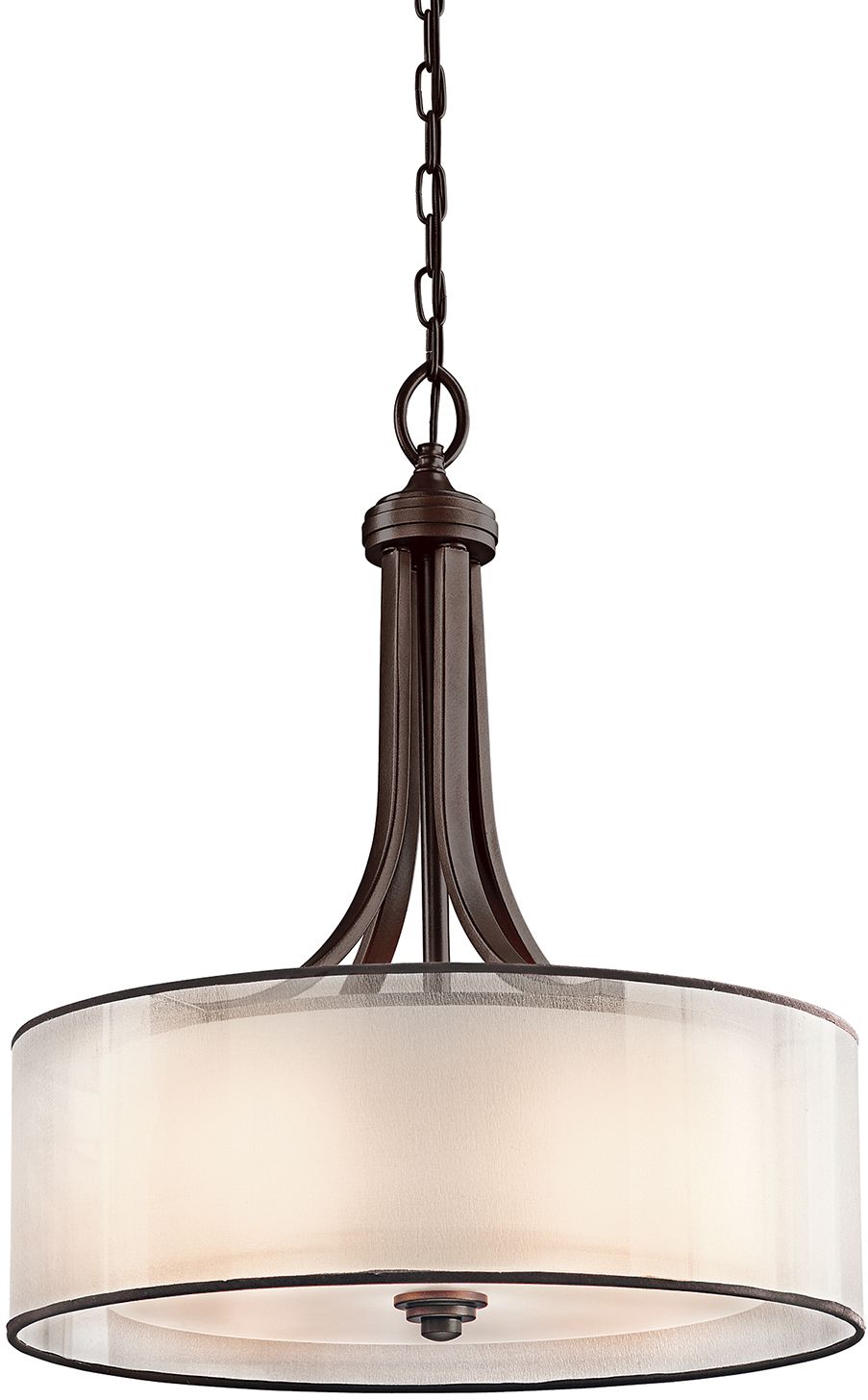 Elstead Lighting Lacey lampe suspendue 4x40 W marron-crème KL-LACEY-P-L-MB