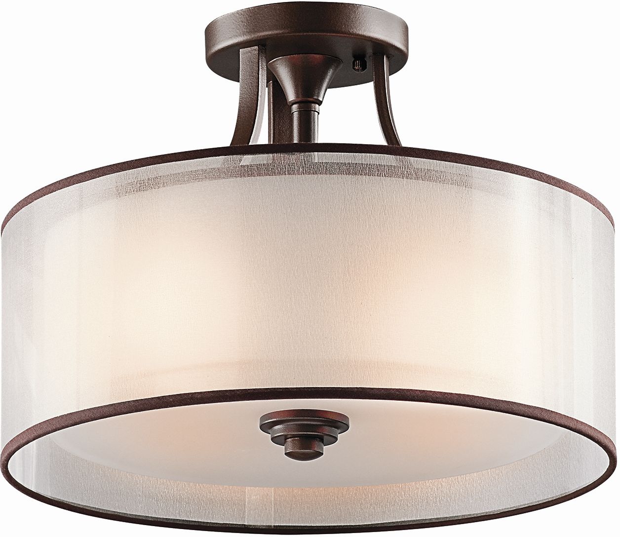 Elstead Lighting Lacey plafonnier 3x40 W marron-crème KL-LACEY-SF-MB
