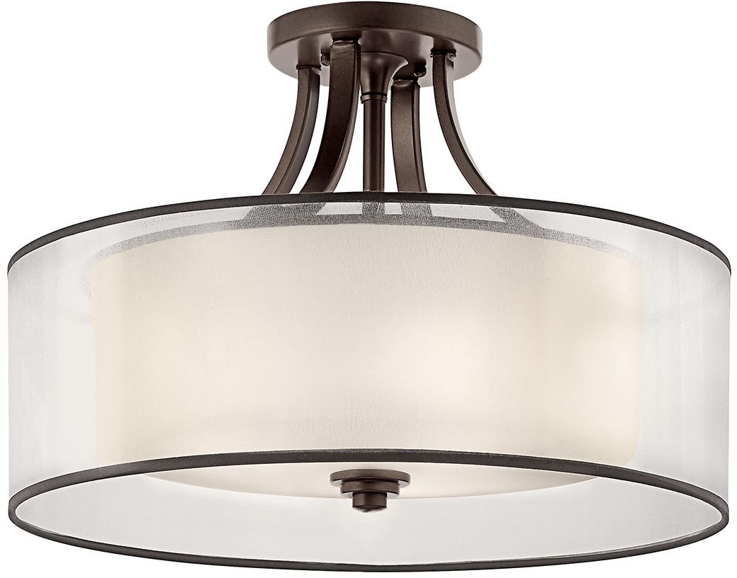 Elstead Lighting Lacey plafonnier 4x40 W marron-crème KL-LACEY-SFM-MB