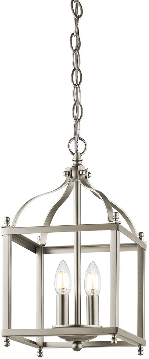Elstead Lighting Larkin lampe suspendue 2x60 W nickel KL-LARKIN-P-S-NI