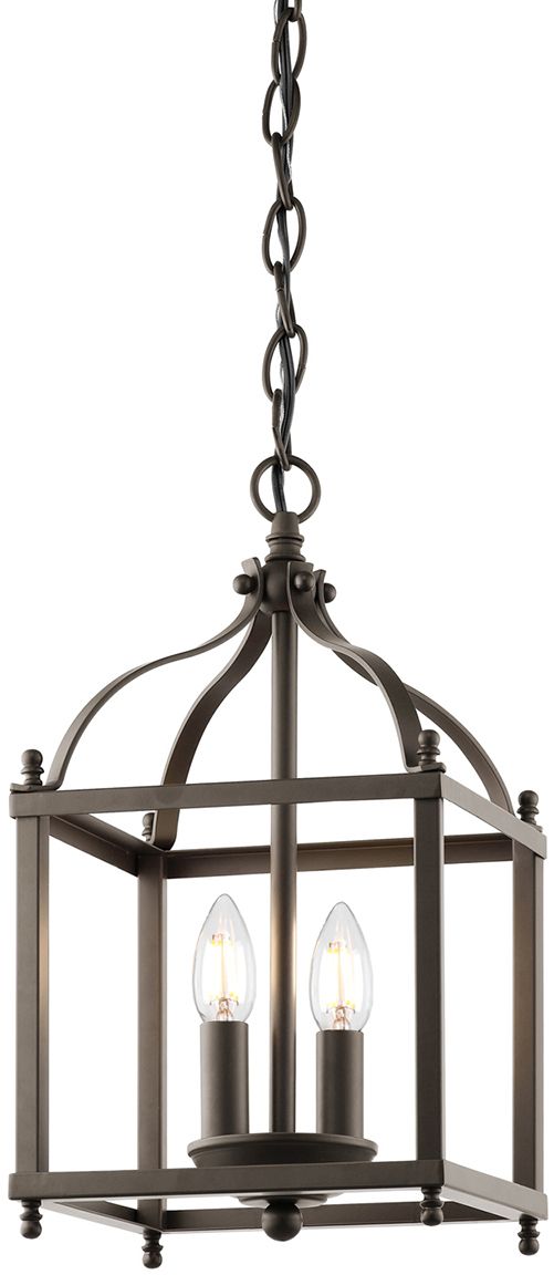 Elstead Lighting Larkin lampe suspendue 2x60 W marron KL-LARKIN-P-S-OZ